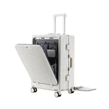 Front-Open Aluminum Frame Travel Suitcase