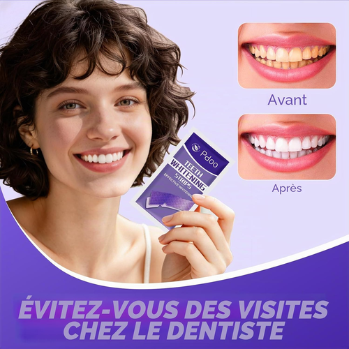 Pdoo Purple Teeth Whitening Strips – 28 Strips (14-Day Kit)