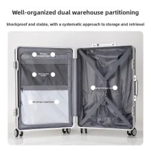 Front-Open Aluminum Frame Travel Suitcase
