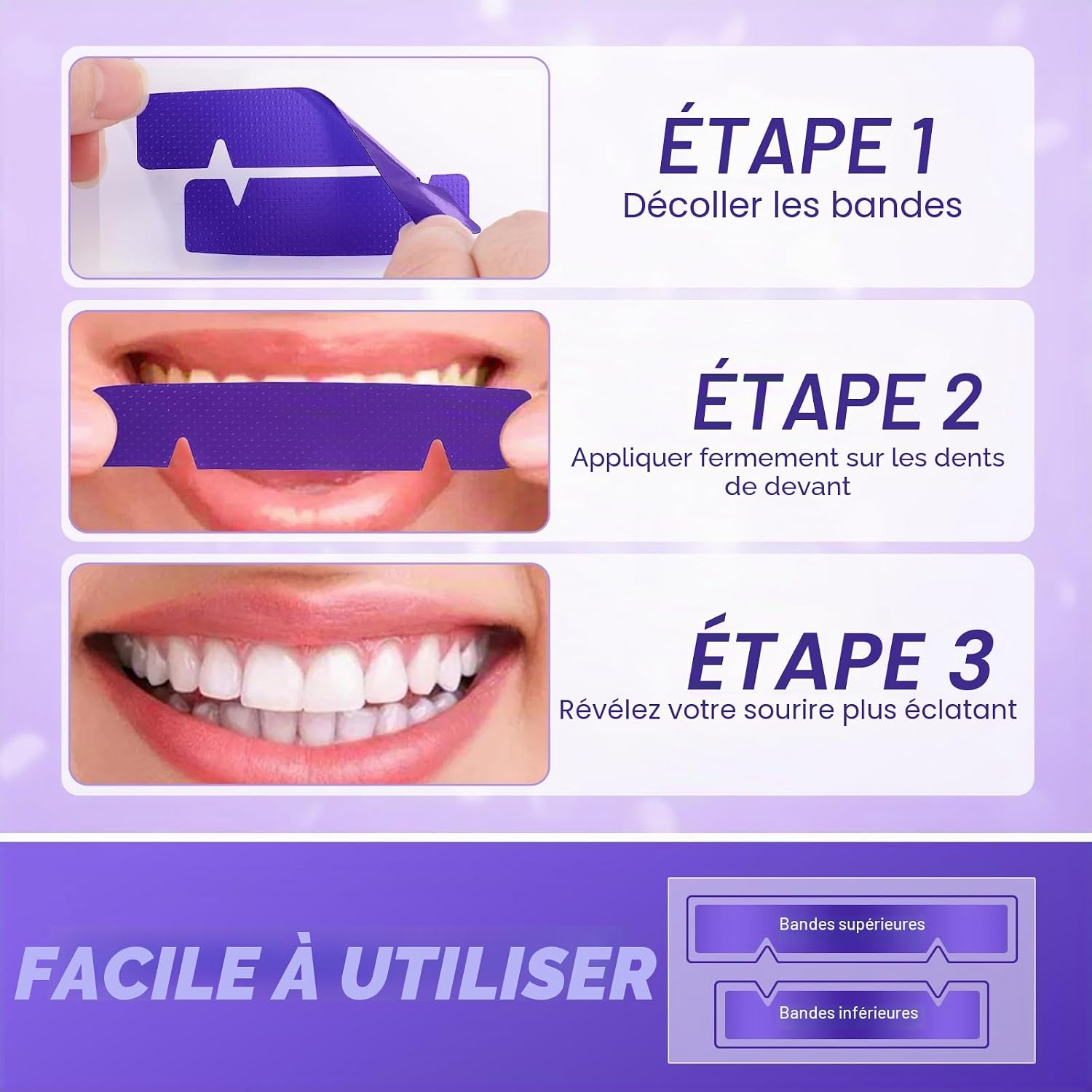 Pdoo Purple Teeth Whitening Strips – 28 Strips (14-Day Kit)